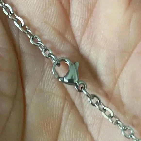 Handmade Friends Peep Hole Yellow Door Frame 24” Stainless Steel Necklace New - Picture 4 of 5